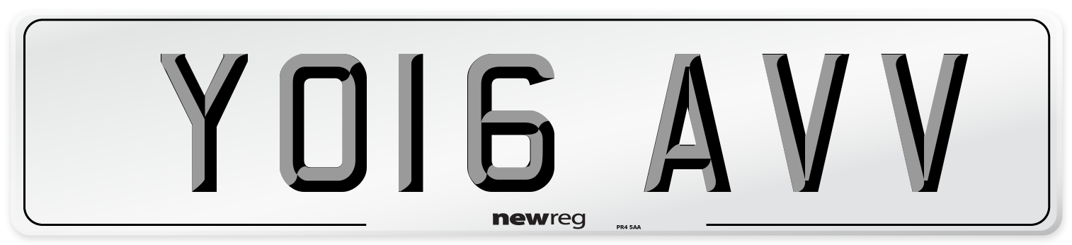 YO16 AVV Number Plate from New Reg